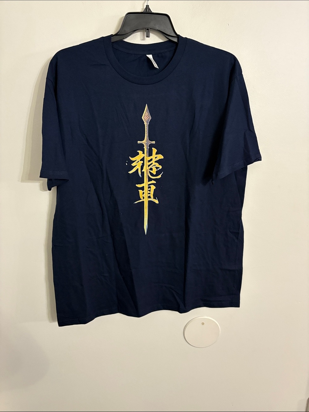 NWT Zuni Gold Sword Graphic Sportswear Men's Navy Blue T-shirt  - XL